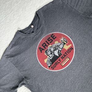 Men's Arise SURLY Nation Brewery Next Level T-shirt Medium Gray Minneapolis MN